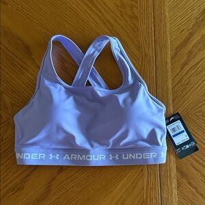 Under Armour Lavender Racerback Sports Bra with Logo Band